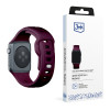 Cinturino in silicone 3mk per Apple Watch 42/44/45/49 mm, gelso / bordeaux