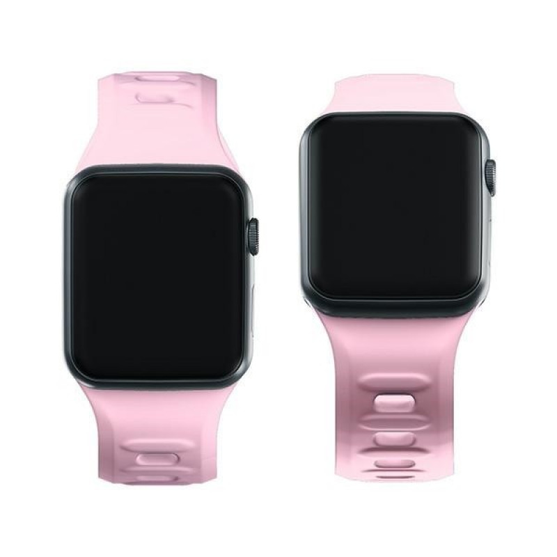 Cinturino in silicone 3mk per Apple Watch 42/44/45/49 mm, rosa cipria