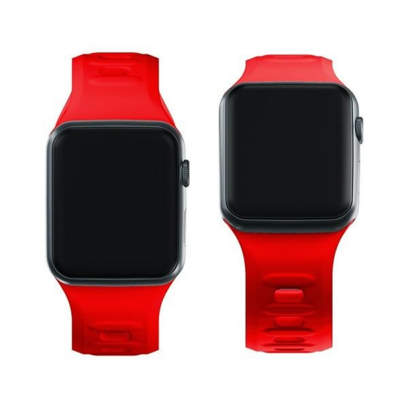 Cinturino in silicone 3mk per Apple Watch 42/44/45/49 mm, rosso