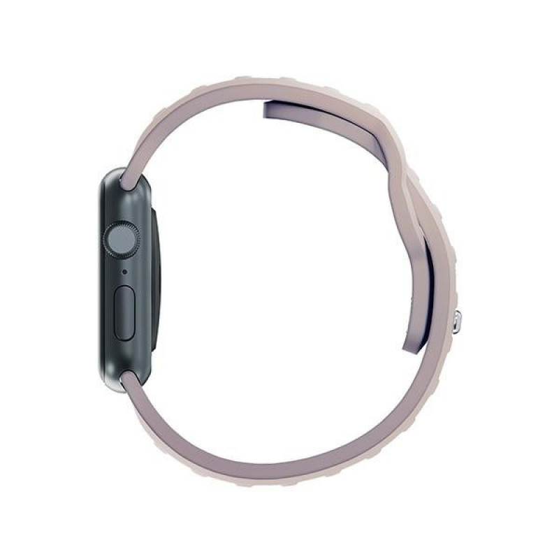 Cinturino in silicone 3mk per Apple Watch 42/44/45/49 mm, rosa-beige / latte