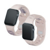 Cinturino in silicone 3mk per Apple Watch 42/44/45/49 mm, rosa-beige / latte
