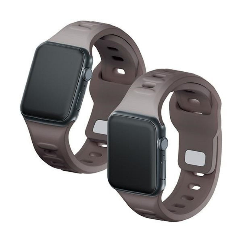 Cinturino in silicone 3mk per Apple Watch 42/44/45/49 mm, tortora