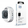 Cinturino in silicone 3MK per Apple Watch 4/5/6/7/8/9/SE/Ultra, 42/44/45/49 mm, bianco
