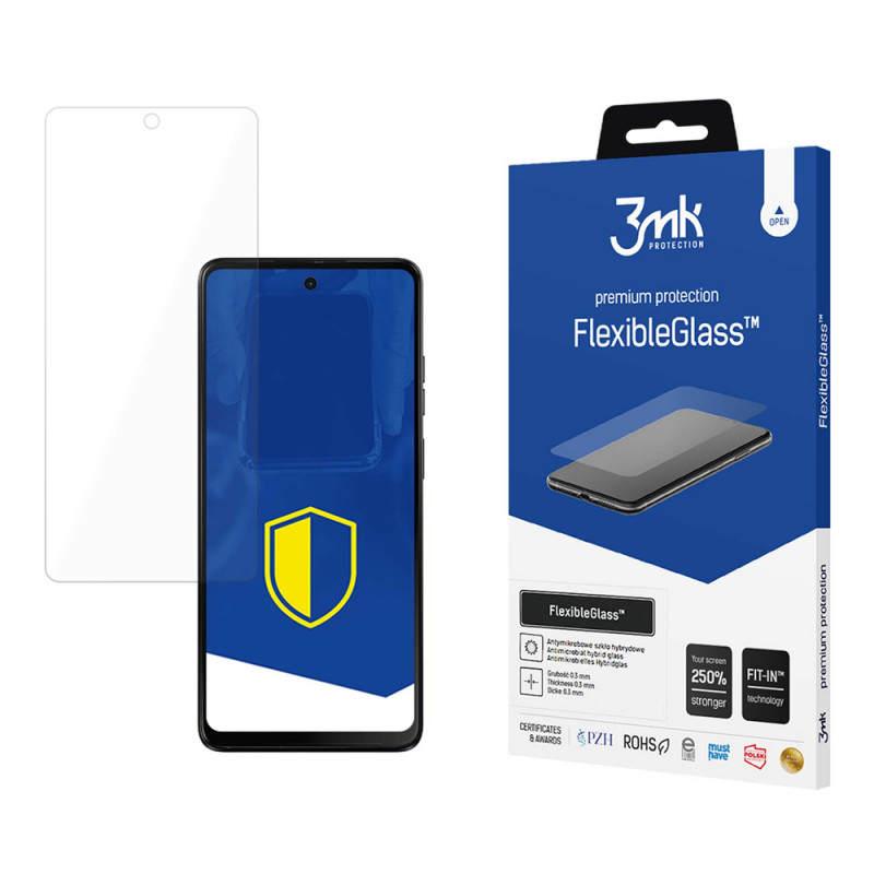 Proteggi schermo in vetro ibrido 3MK FlexibleGlass per Motorola Moto G34 5G