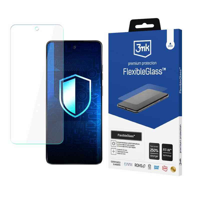 Proteggi schermo in vetro ibrido 3MK FlexibleGlass per Motorola Moto G24 / G24 Power