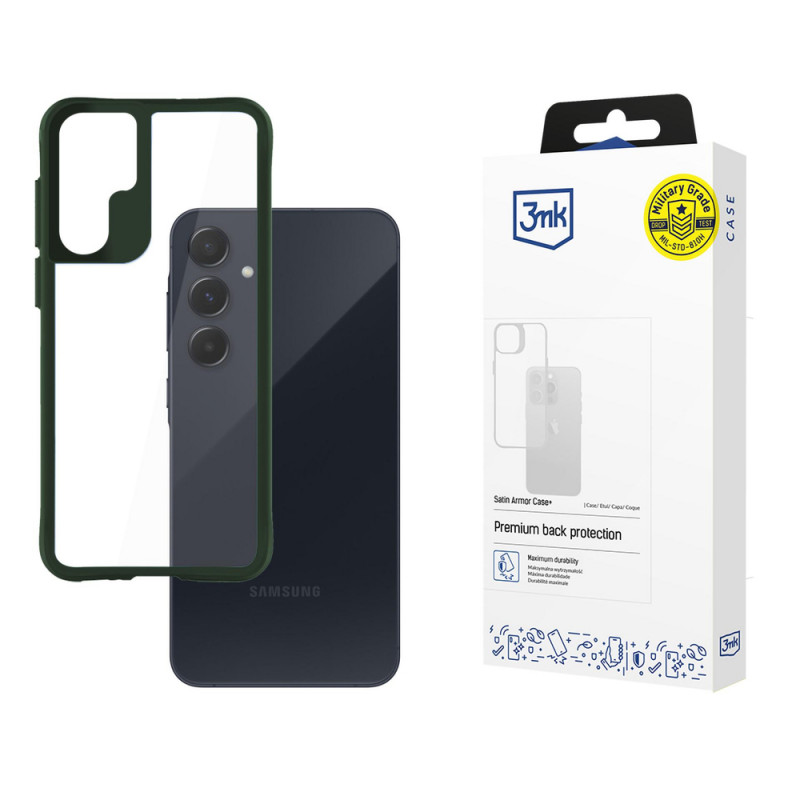Custodia 3MK Satin Armor Case+ per Samsung Galaxy A55 5G, verde