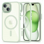 Custodia Tech-Protect MagMat MagSafe per Apple iPhone 15, verde/trasparente