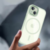 Custodia Tech-Protect MagMat MagSafe per Apple iPhone 15, verde/trasparente