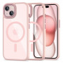 Custodia Tech-Protect MagMat MagSafe per Apple iPhone 15, rosa/trasparente