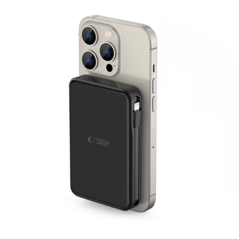 Power bank Tech-Protect PB31 LifeMag MagSafe 10000 mAh, 15 W, nero