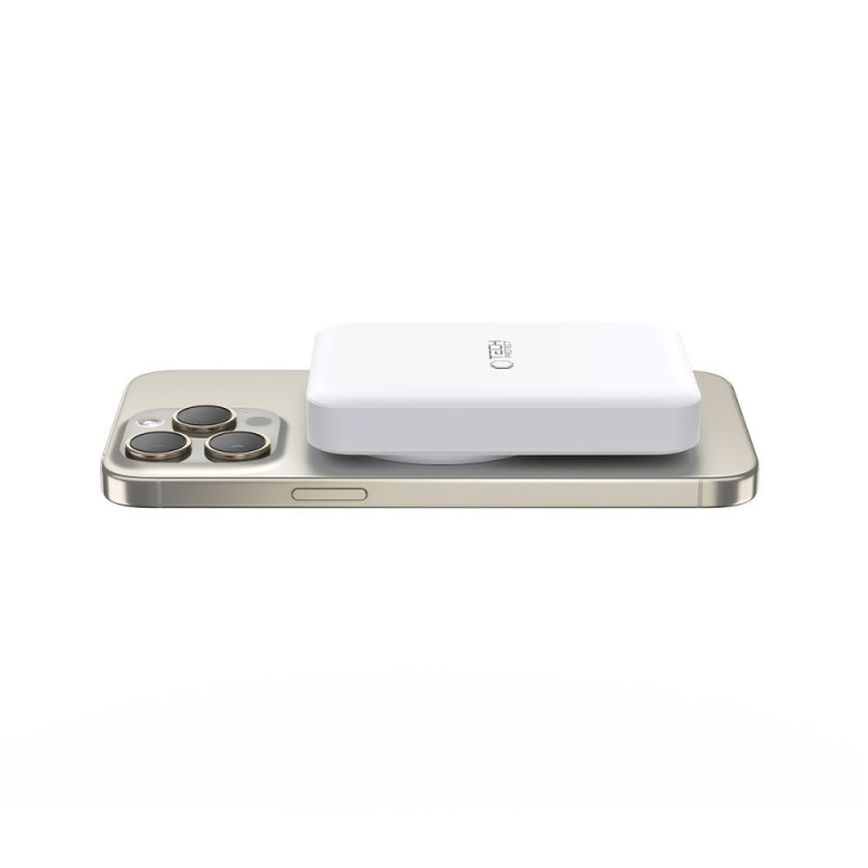Power bank Tech-Protect PB11 LifeMag MagSafe 10000 mAh, 15 W, bianco