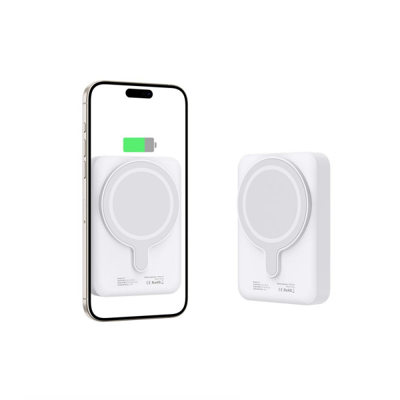 Power bank Tech-Protect PB11 LifeMag MagSafe 10000 mAh, 15 W, bianco