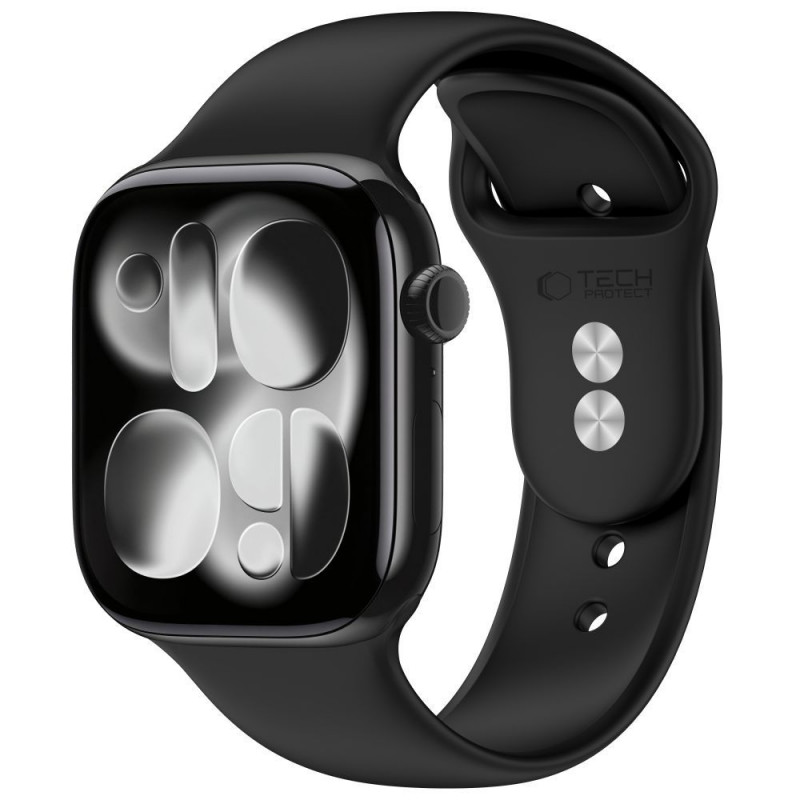 Cinturino in silicone Tech-Protect per Apple Watch 4/5/6/7/8/9/SE/10 (38/40/41/42 mm), nero