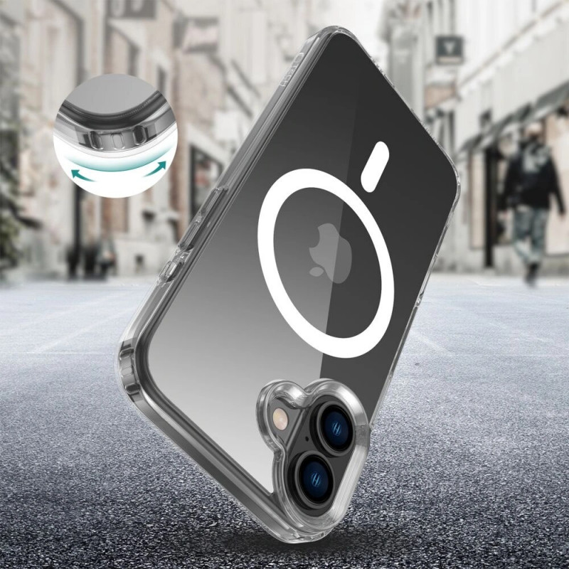 Custodia Tech-Protect Flexair Hybrid MagSafe per Apple iPhone 16 Plus, trasparente