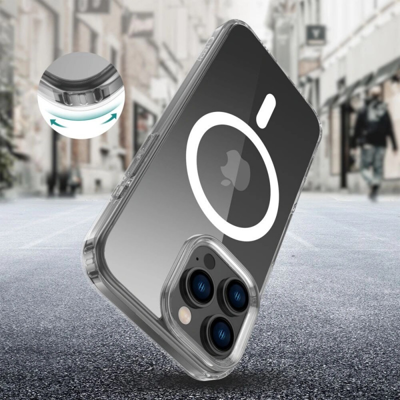 Custodia Tech-Protect Flexair Hybrid MagSafe per Apple iPhone 16 Pro Max, trasparente