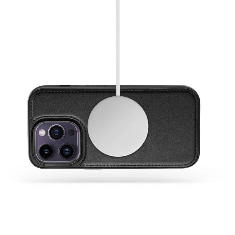 Custodia portafoglio MagSafe Tech-Protect per Apple iPhone 16, nera