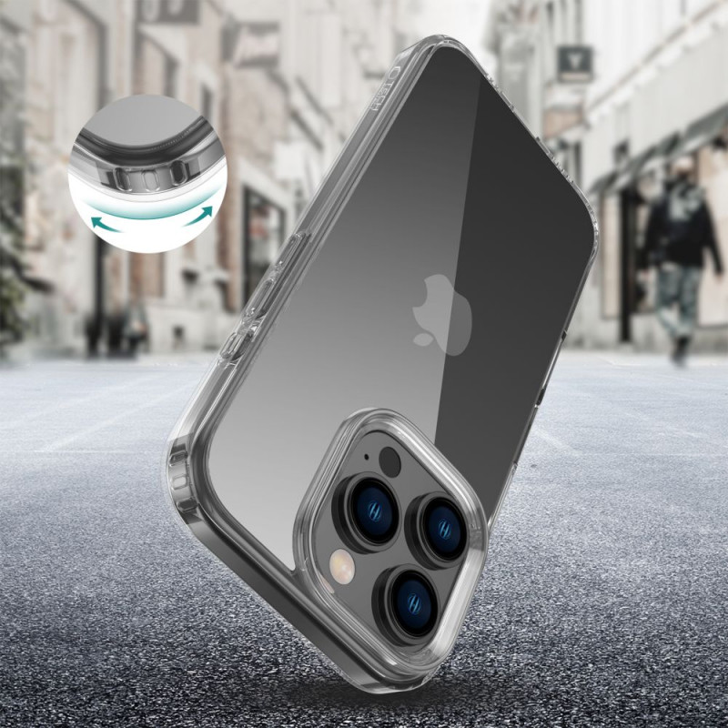 Custodia Tech-Protect Flexair Hybrid per Apple iPhone 16 Pro, trasparente
