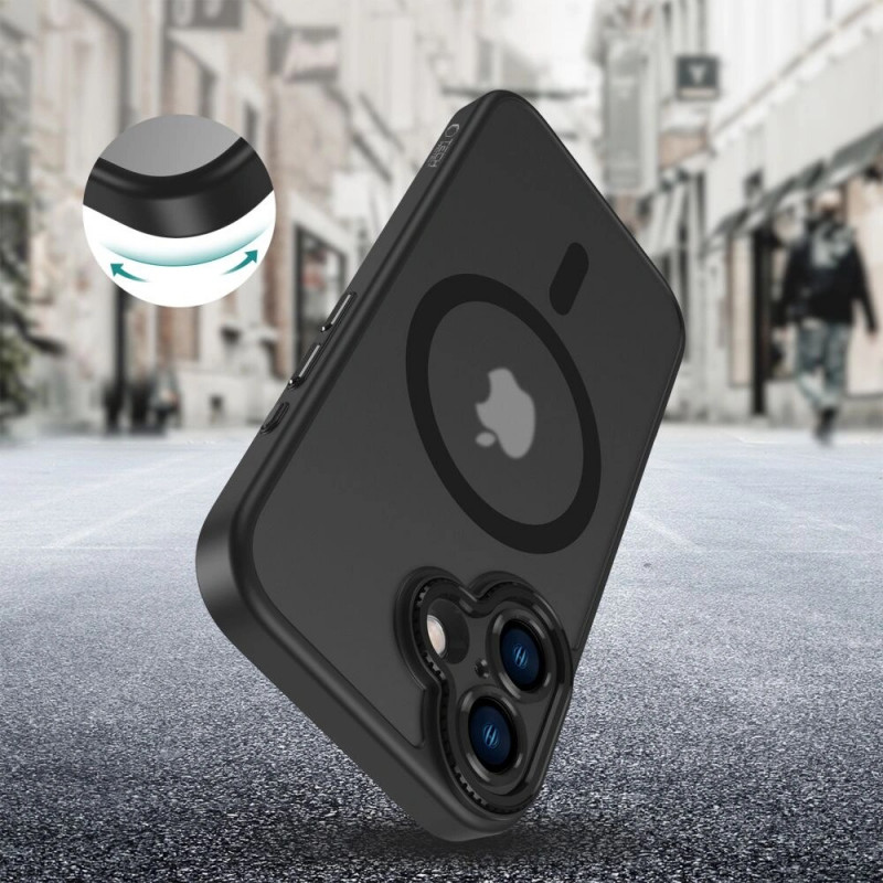 Custodia MagSafe Tech-Protect MagCam per Apple iPhone 16, nero opaco