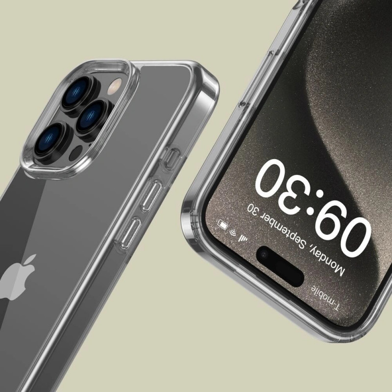 Custodia Tech-Protect Flexair Hybrid per Apple iPhone 16 Pro Max, trasparente