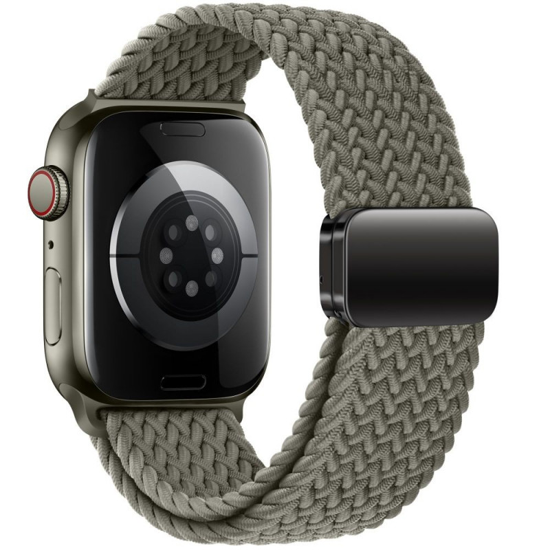 Cinturino Tech-Protect Nylonmag per Apple Watch 4/5/6/7/8/9/SE/Ultra 1/2, 42/44/45/49 mm, grigio oliva
