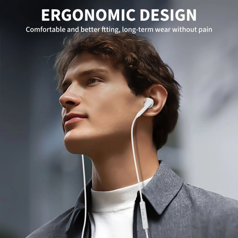 Cuffie con filo Tech-Protect Ultraboost Core G2 Mini Jack 3.5 mm, bianche
