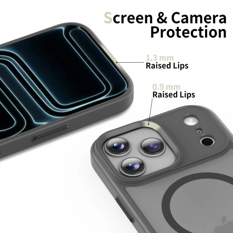 Custodia MagSafe Tech-Protect Magmat per Apple iPhone 17 Pro, grigio gessetto opaco