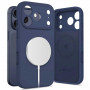 Custodia in silicone MagSafe Tech-Protect per Apple iPhone 17 Pro, Deep Blue