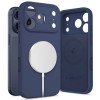 Custodia in silicone MagSafe Tech-Protect per Apple iPhone 17 Pro Max, Deep Blue