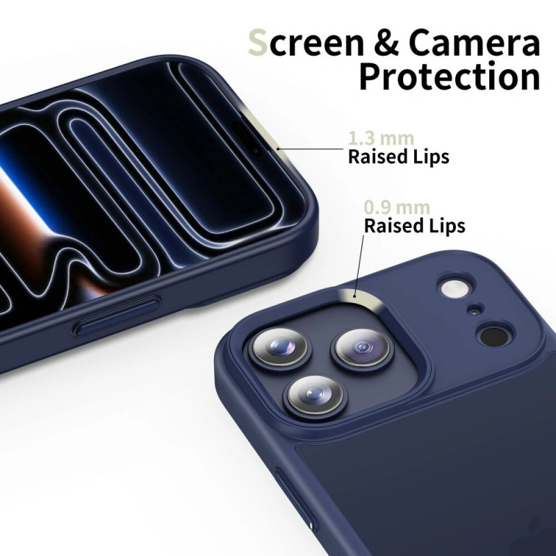 Custodia Tech-Protect Magmat per Apple iPhone 17 Pro, opaca Deep Blue