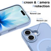 Custodia Tech-Protect MagMat MagSafe per Apple iPhone 17, blu nebbia opaco