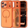 Custodia Tech-Protect Magmat MagSafe per Apple iPhone 17 Pro, arancione cosmico opaco