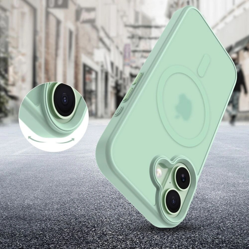 Custodia Tech-Protect MagMat MagSafe per Apple iPhone 17, verde salvia opaco
