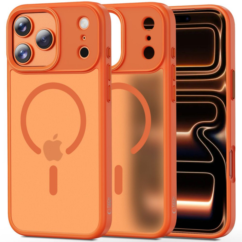 Custodia Tech-Protect Magmat MagSafe per Apple iPhone 17 Pro Max, arancione cosmico opaco