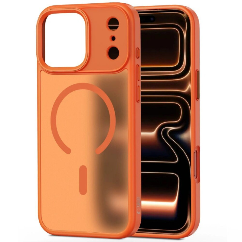 Custodia Tech-Protect Magmat MagSafe per Apple iPhone 17 Pro Max, arancione cosmico opaco