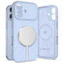 Custodia in silicone MagSafe Tech-Protect per Apple iPhone 17, blu nebbia