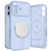 Custodia in silicone MagSafe Tech-Protect per Apple iPhone 17, blu nebbia