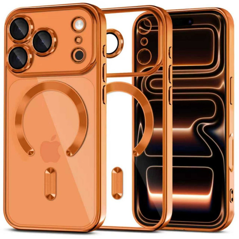 Custodia MagSafe Tech-Protect MagFlex per Apple iPhone 17 Pro, arancione cosmico brillante