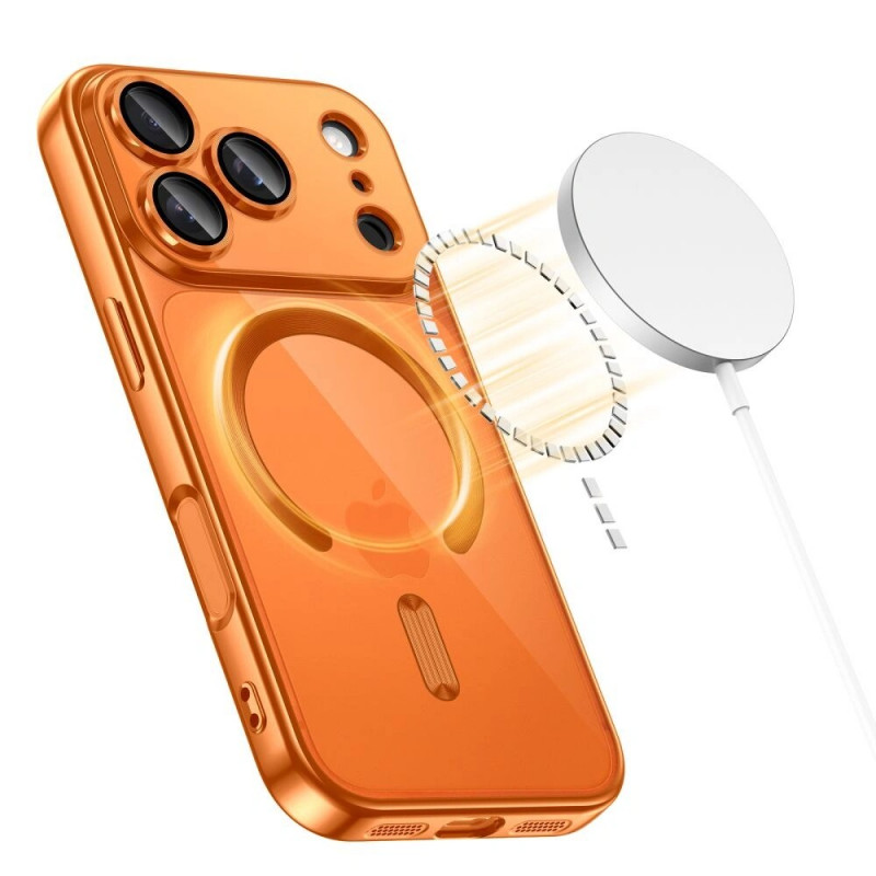 Custodia MagSafe Tech-Protect MagFlex per Apple iPhone 17 Pro, arancione cosmico brillante