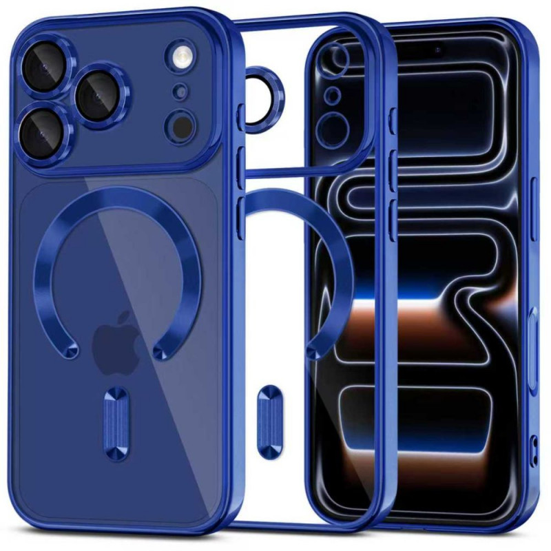Custodia MagSafe Tech-Protect MagFlex per Apple iPhone 17 Pro Max, Shiny Deep Blue