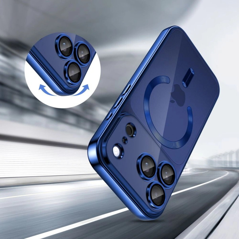 Custodia MagSafe Tech-Protect MagFlex per Apple iPhone 17 Pro Max, Shiny Deep Blue
