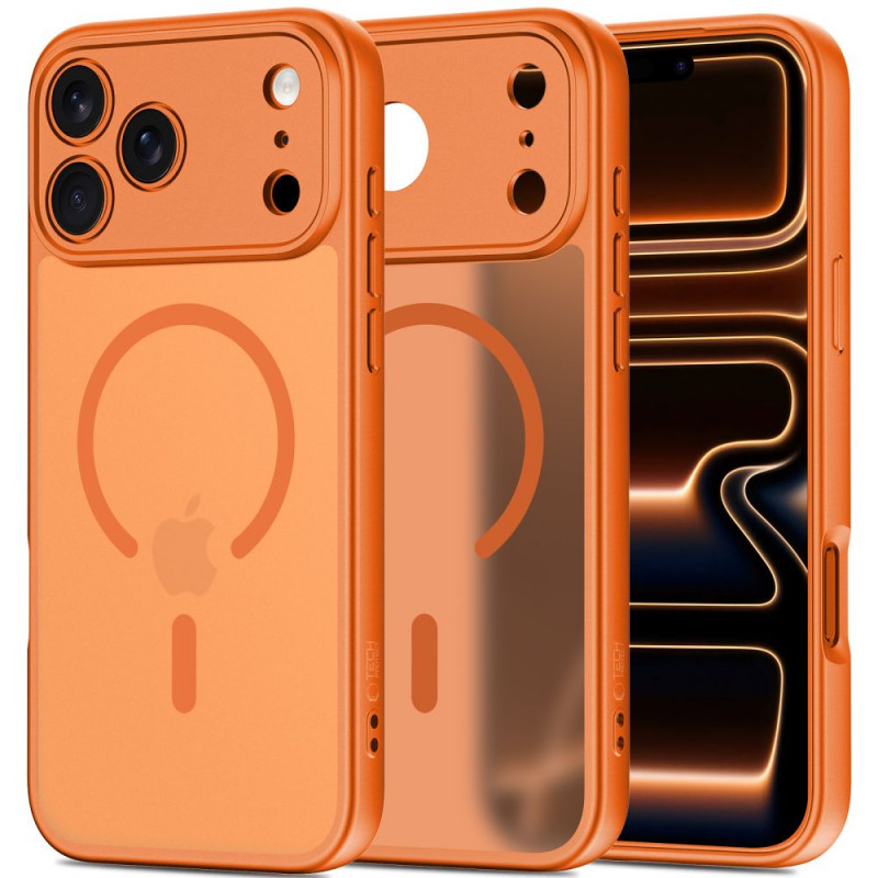 Custodia MagSafe Tech-Protect BasicMag per Apple iPhone 17 Pro Max, arancione cosmico opaco