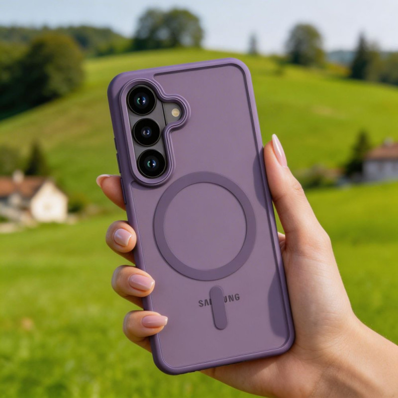Custodia MagSafe Tech-Protect Magmat per Samsung Galaxy S26, viola cobalto opaco