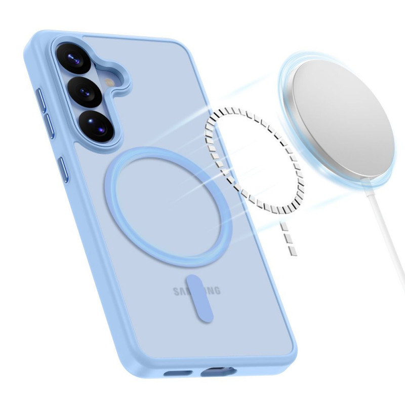 Custodia MagSafe Tech-Protect Magmat per Samsung Galaxy S26, azzurro cielo opaco