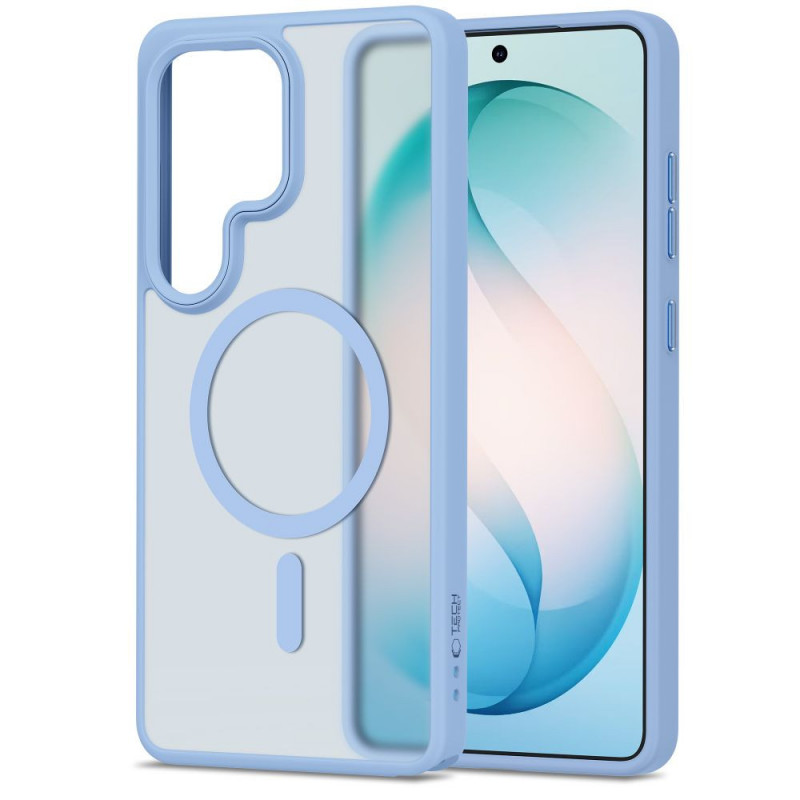 Custodia Tech-Protect Magmat MagSafe per Samsung Galaxy S26 Ultra, azzurro cielo opaco