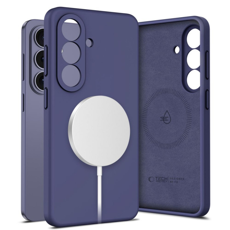 Custodia in silicone MagSafe Tech-Protect per Samsung Galaxy S26, Cobalt Violet