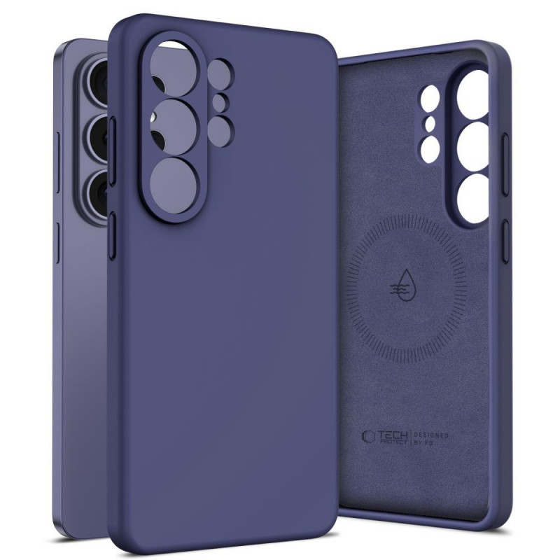 Custodia in silicone MagSafe Tech-Protect per Samsung Galaxy S26 Ultra, viola cobalto