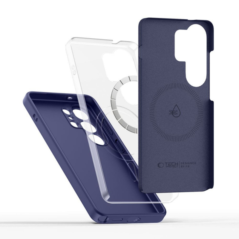 Custodia in silicone MagSafe Tech-Protect per Samsung Galaxy S26 Ultra, viola cobalto
