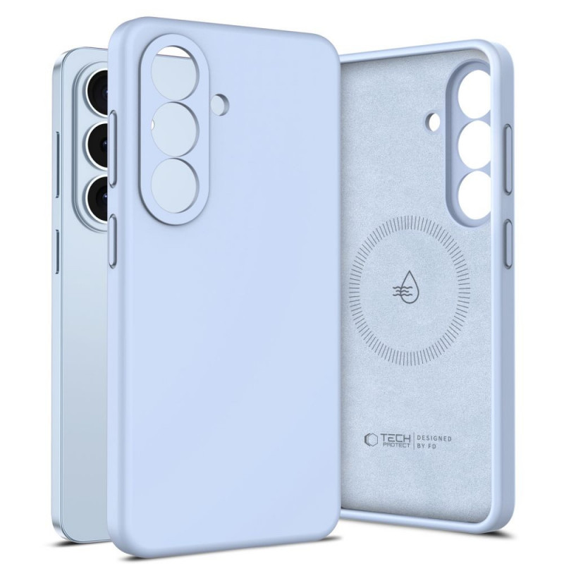 Custodia in silicone MagSafe Tech-Protect per Samsung Galaxy S26, azzurro cielo