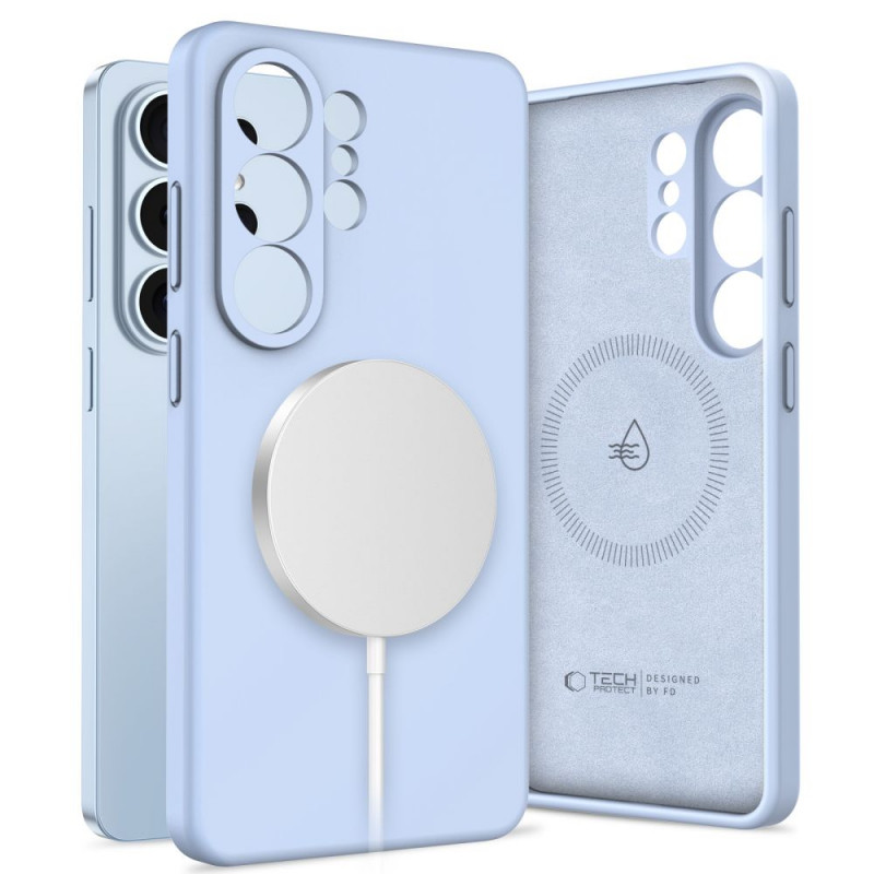 Custodia in silicone MagSafe Tech-Protect per Samsung Galaxy S26 Ultra, azzurro cielo