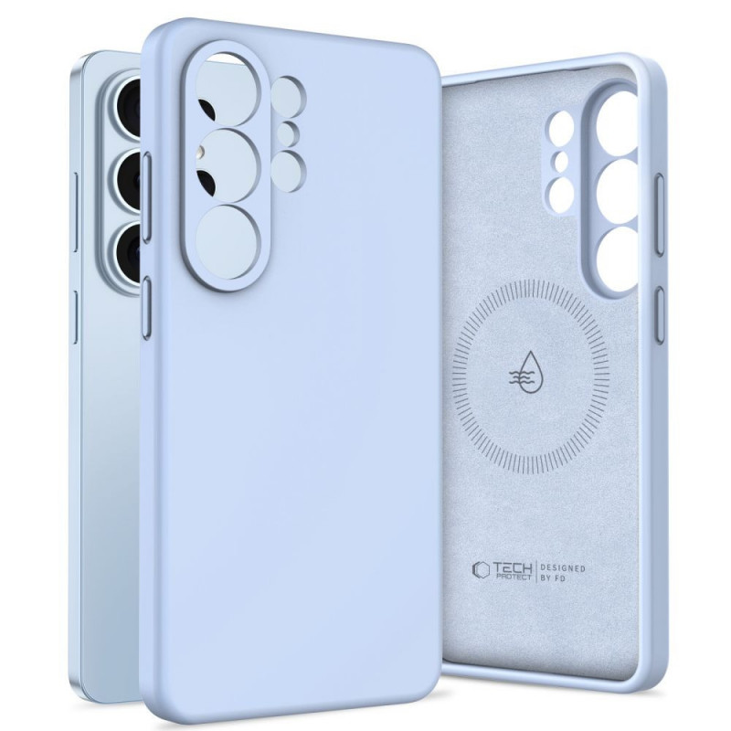 Custodia in silicone MagSafe Tech-Protect per Samsung Galaxy S26 Ultra, azzurro cielo
